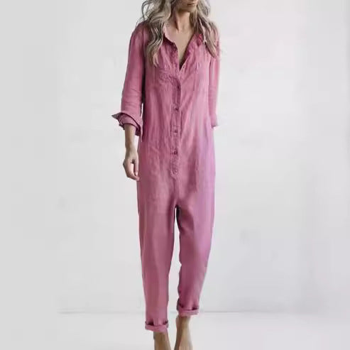 WW | Women's Utility Jumpsuit with Long Sleeves and Pockets