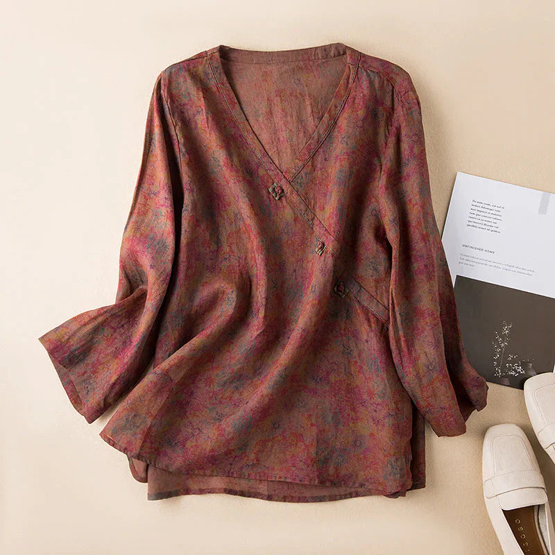 Elaira™ | Whisper-motif Floral Blouse