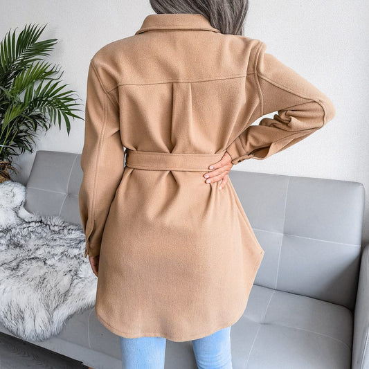 WW | Utility Shirt Jacket - Adjustable Waist - Soft Cotton Blend - Casual Layering