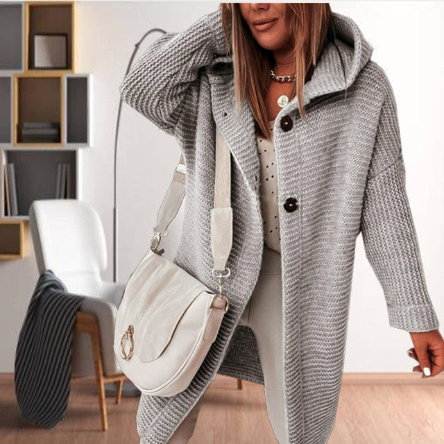 WW | Kapuzenstrickmantel für Damen mit Stil