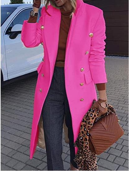 WW | Medium, double-breasted wool coat