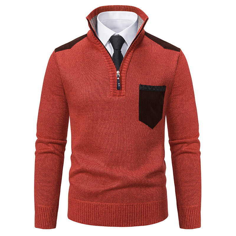 Men's fashionable stand-up collar sweater WW