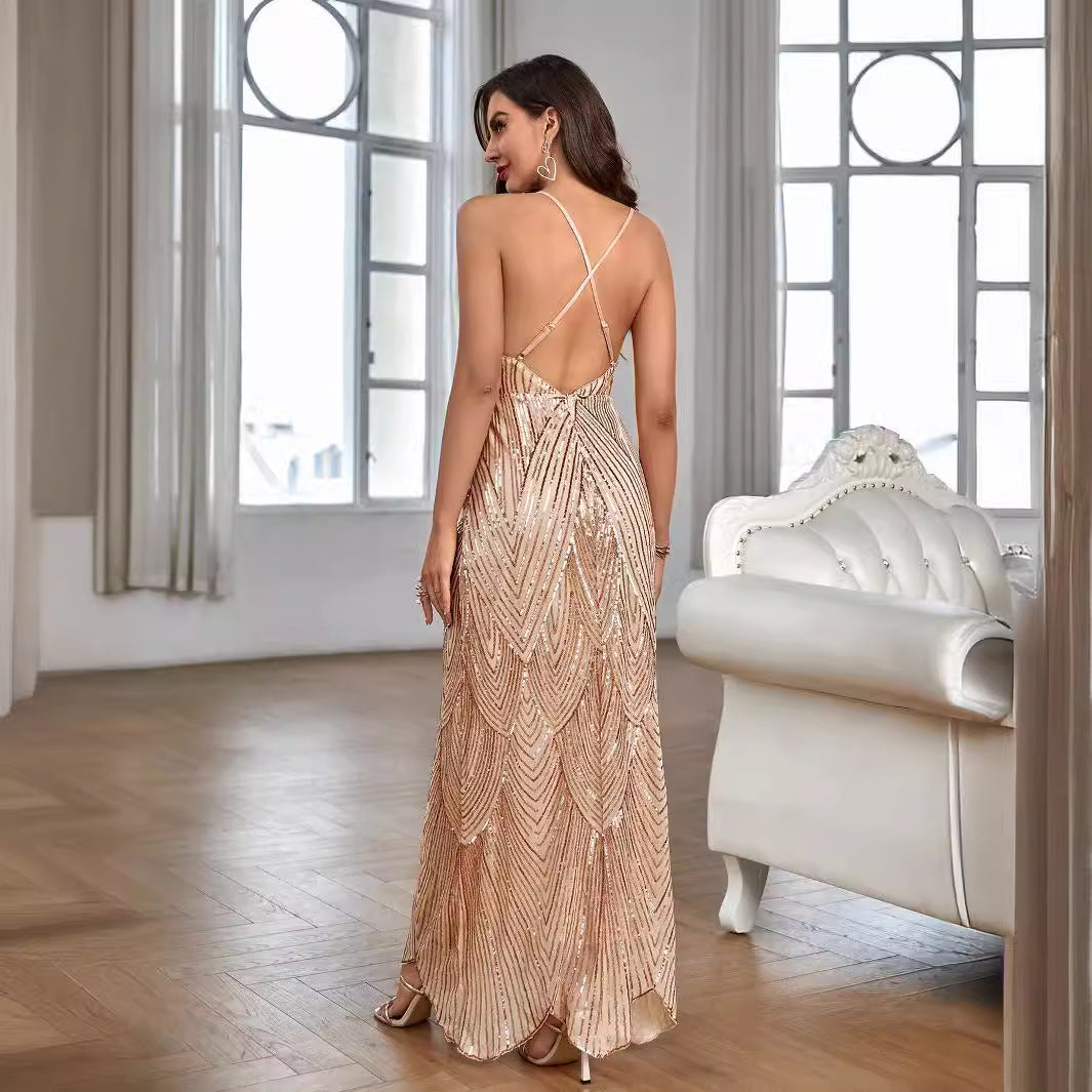 WW | Feierliche Performance Pailletten Abendkleid