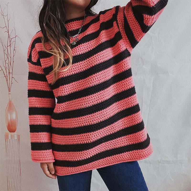 WW | Gestreifter Strickpullover mit Modernem Stil