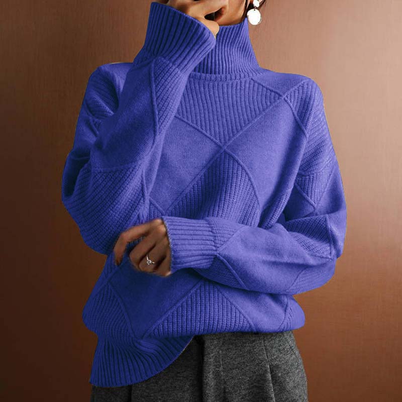 WW | Klassischer Pullover Aus Einfarbigem Strick