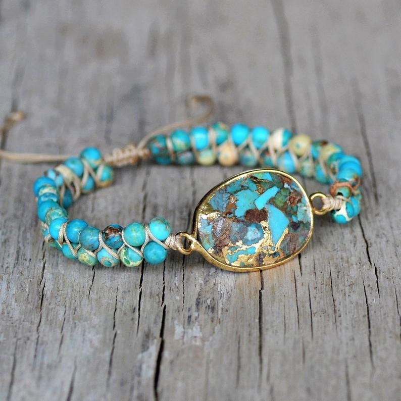 WW | Ethnic Handmade Women's Bracelet With Turquoise Beads