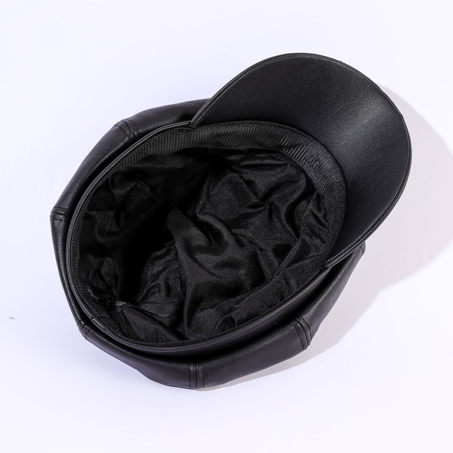 Damen Leder-Baker Boy Cap mit klassischem Design WW