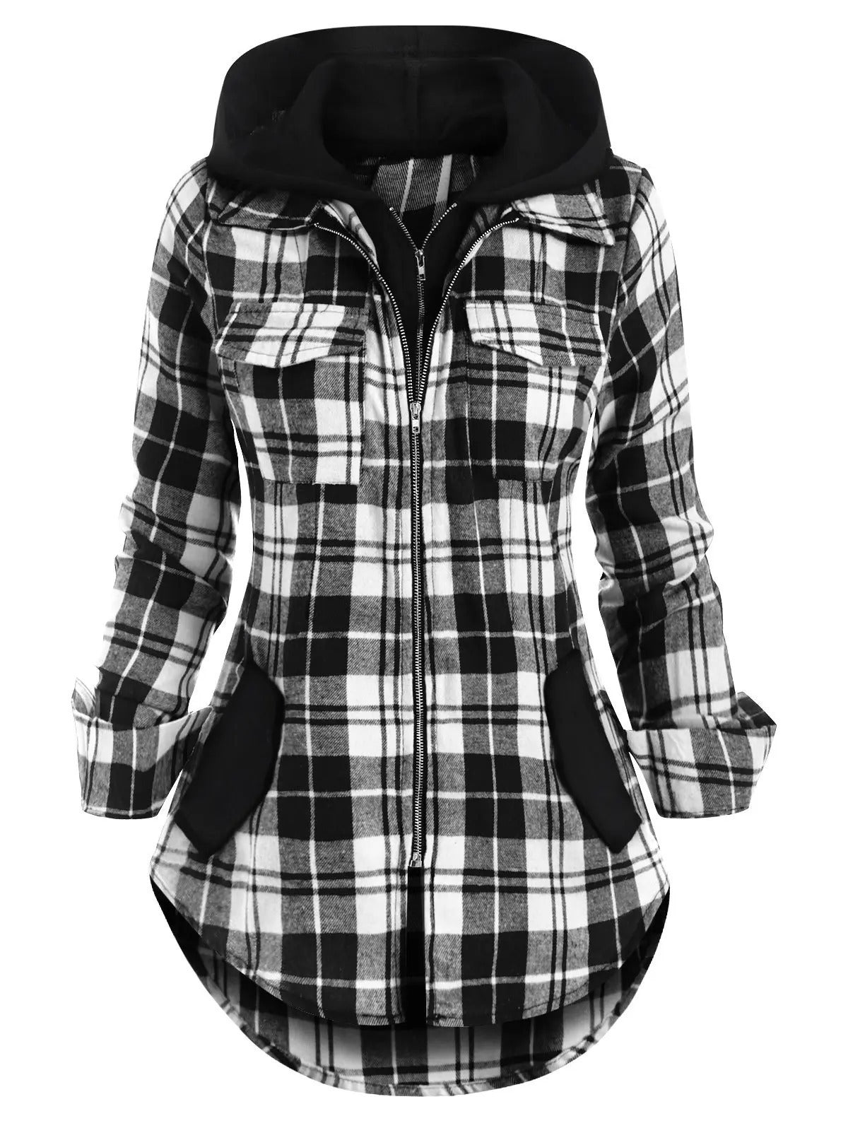 WW | Damen Gefütterte Flanelljacke mit Taschen