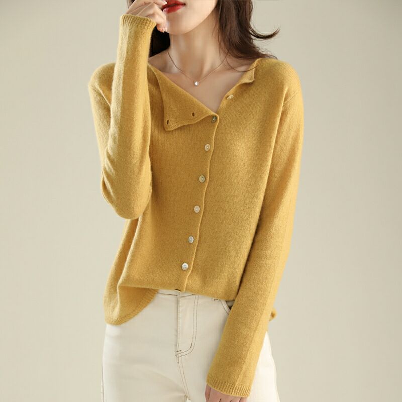 WW | Strickjacke - Weiches Strick - Knopfverschluss - Bequemer, lässiger Schnitt
