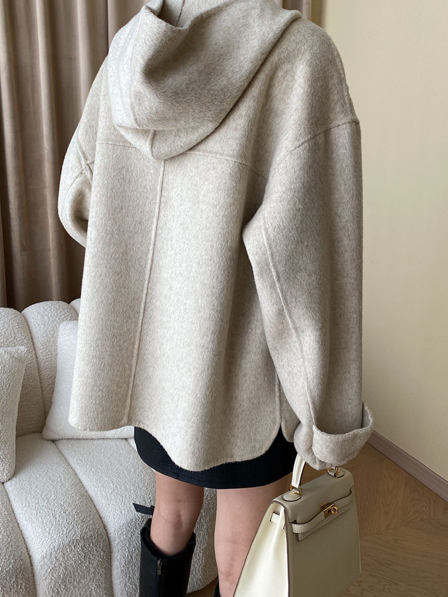 WW | Wollmischung Mantel - Knopf-Down-Design - Weicher Wollmischgeweb - Herbst & Winter Chic