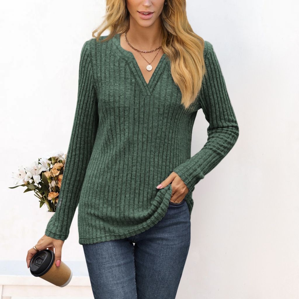 Women's striped casual-cut sweater by WW