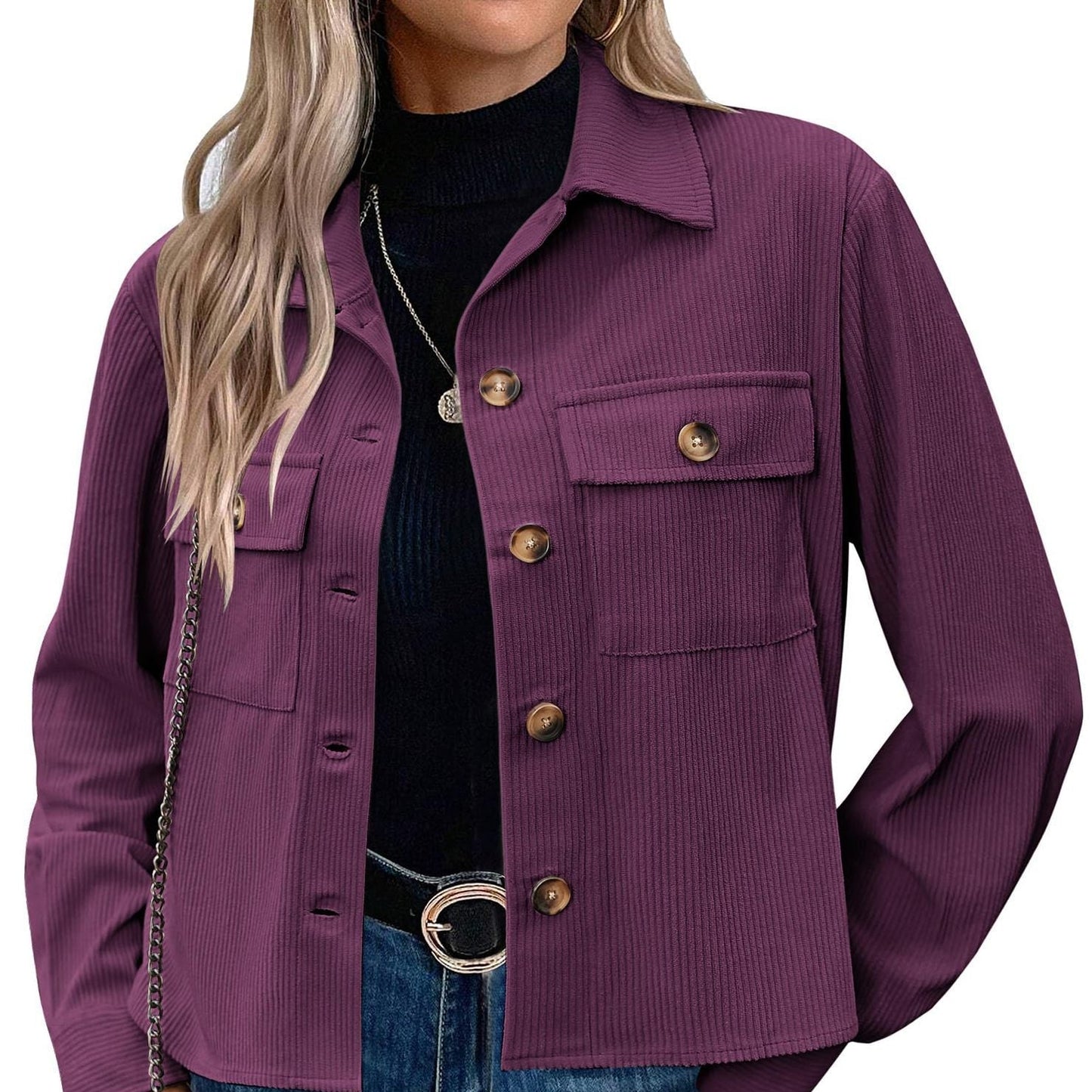 WW | Women's Corduroy Jacket with Chest Pockets