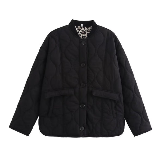 WW | Damen Oversized Casual Jacke Gequiltetes Design