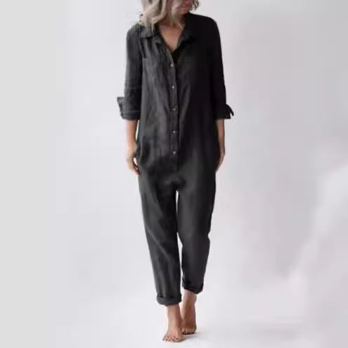 WW | Women's Utility Jumpsuit with Long Sleeves and Pockets
