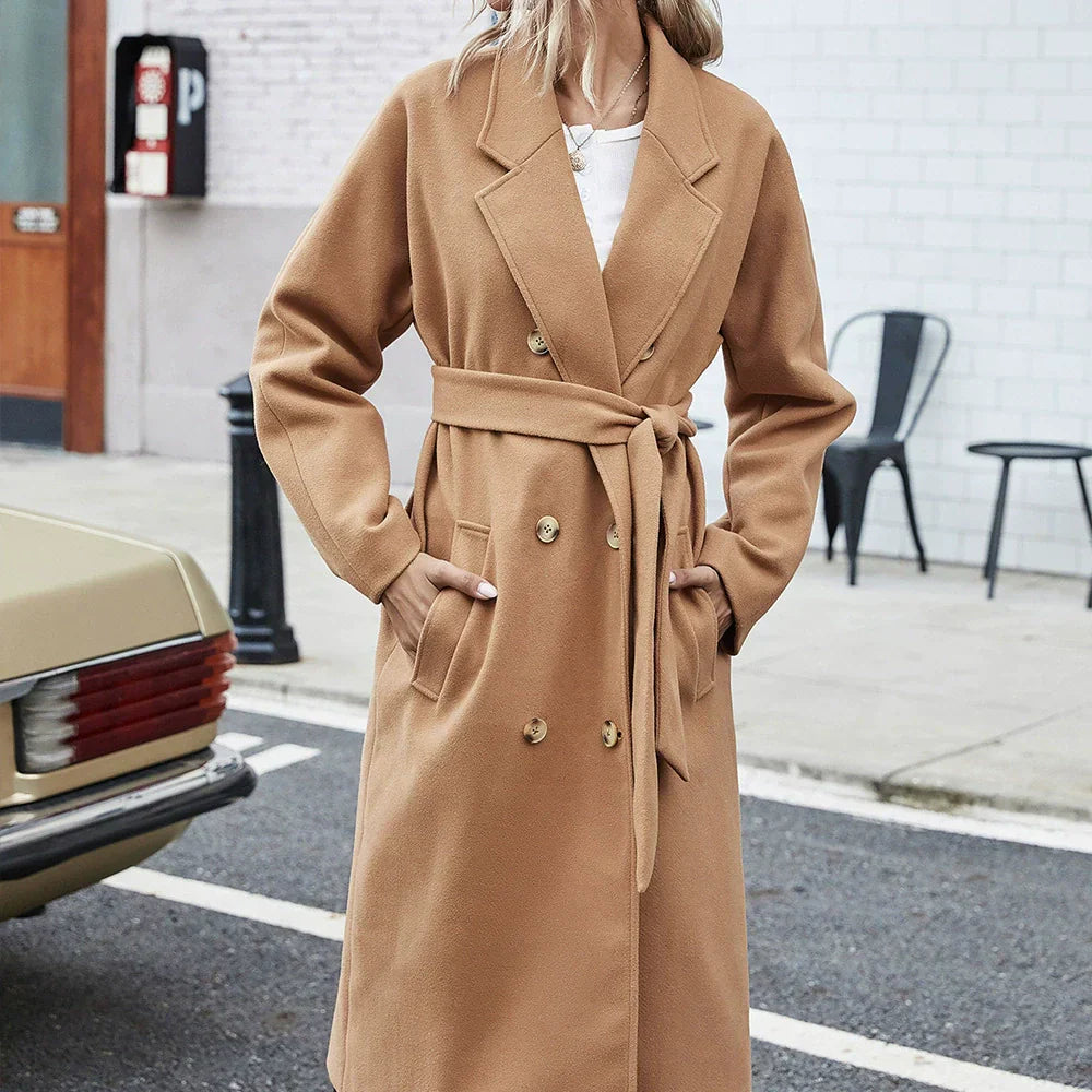 WW | Wool Loose Fit Double Lined Classic Style Mid-length