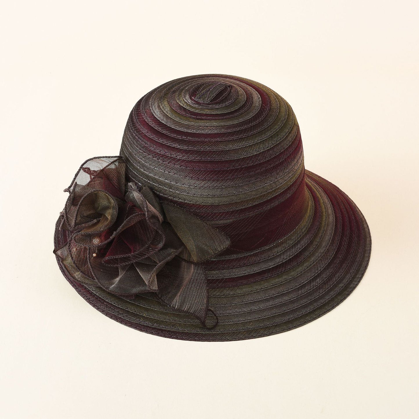 Damen eleganter Sonnenhut mit feinen Verzierungen und schickem Design WW