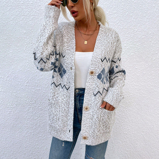 WW | Strickstrickjacke mit Schönem Muster