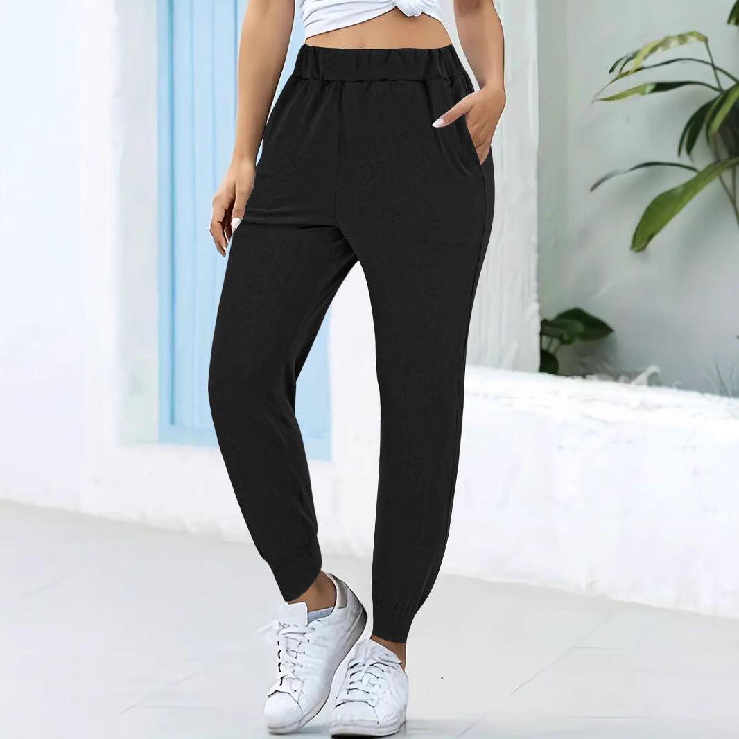 Damen bequeme Jogginghose mit elastischem Bund und praktischen Seitentaschen WW