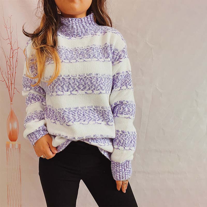 WW | Striped Knitted Sweater with Timeless Design
