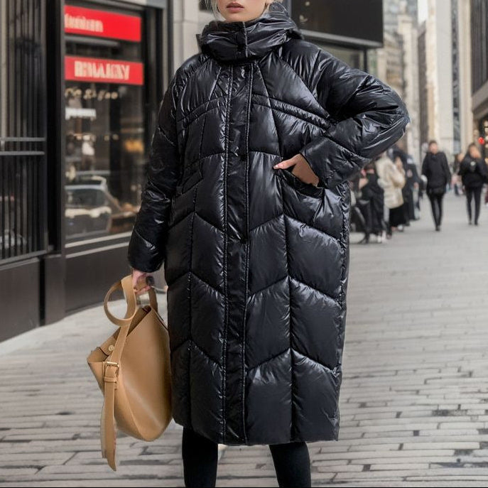 WW | Damen Isolierte Lange Pufferjacke Relaxed Fit