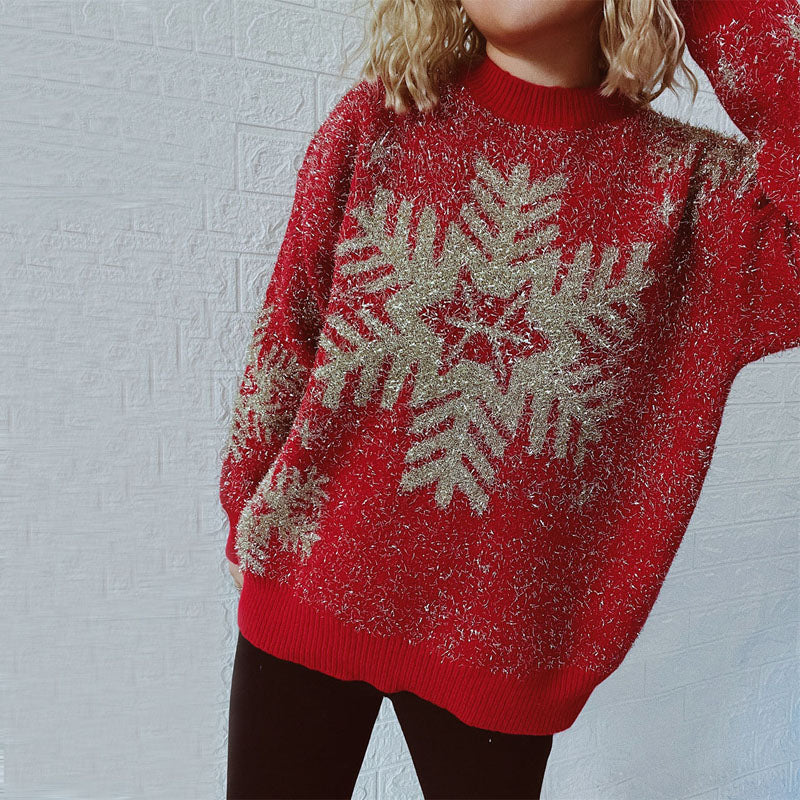 WW | Klassischer Weihnachtsstrickpullover für Damen