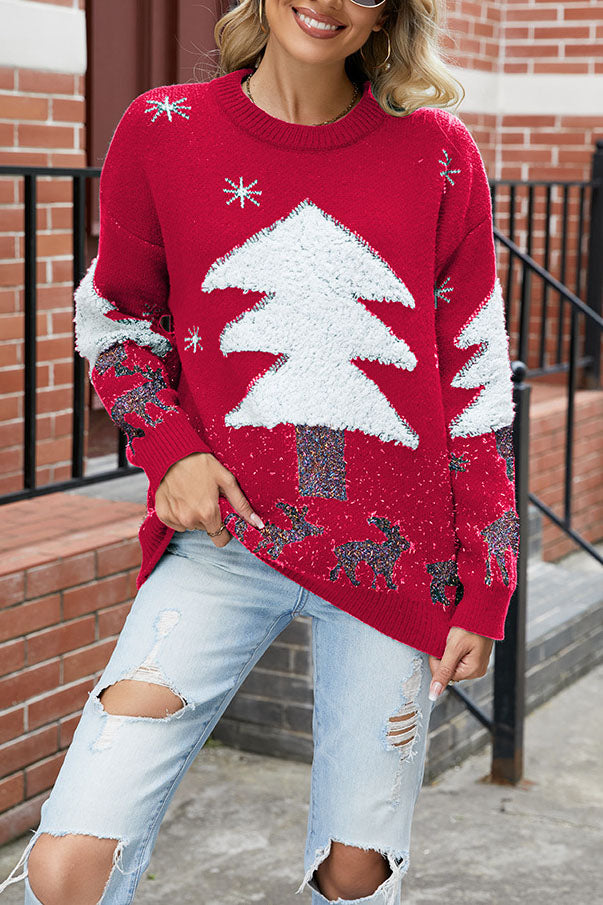 WW Plush Christmas Tree Sweater Knit Sweater