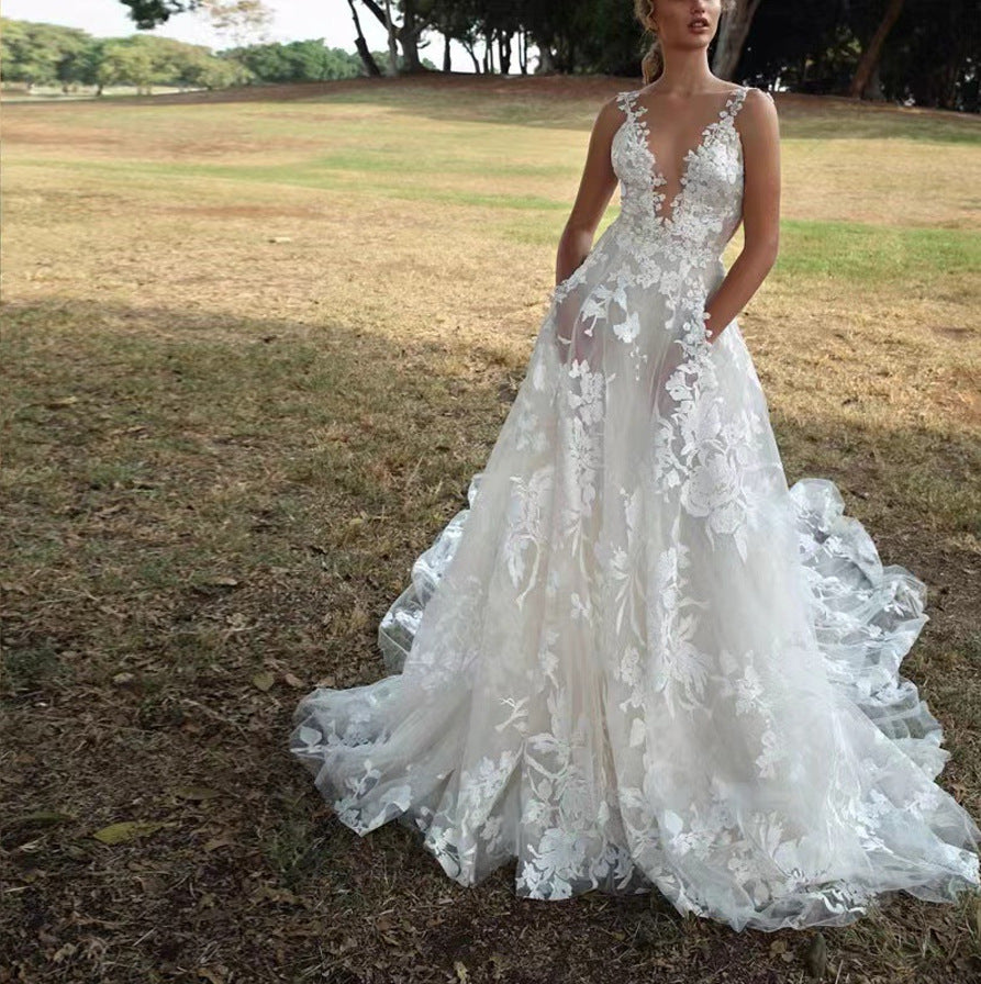 WW | Bridal White Spaghetti Strap Bridesmaid Dress