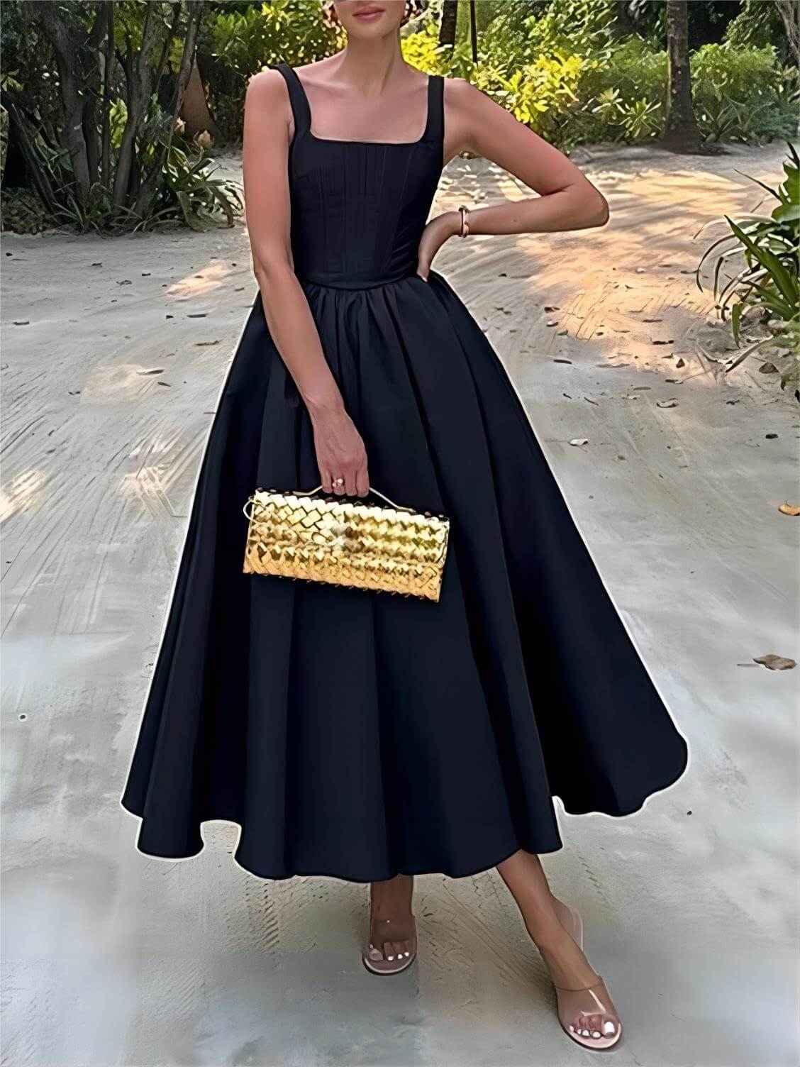 Stylish and Elegant Off-Shoulder Sleeveless Maxi Dress