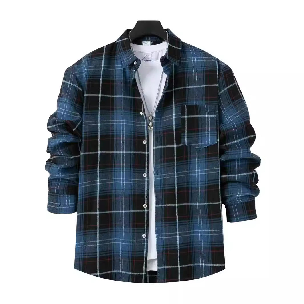 WW | Plaid Plus Size Cut Long Sleeve with Chest Pocket