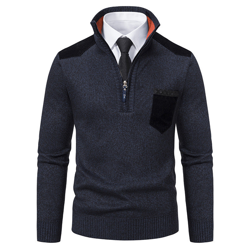 Men's fashionable stand-up collar sweater WW