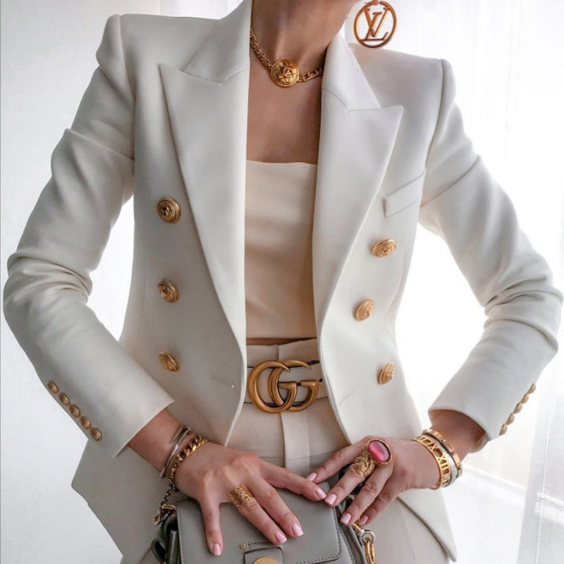 WW | Damen Eleganter Blazer Doppelte Knöpfe Stil