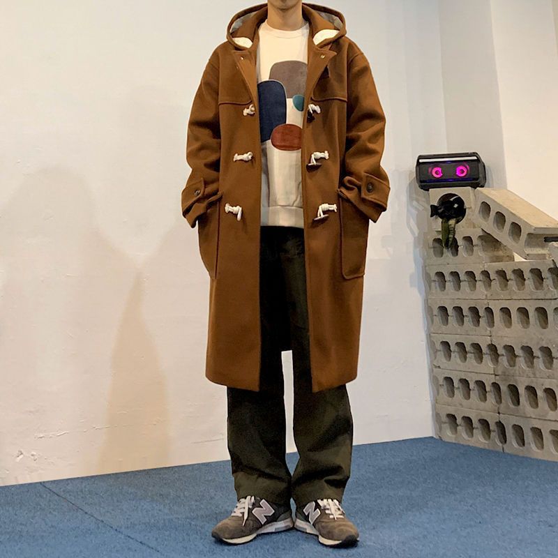 Damen Hochwertige Dufflecoat mit Kapuze und modernen Details WW