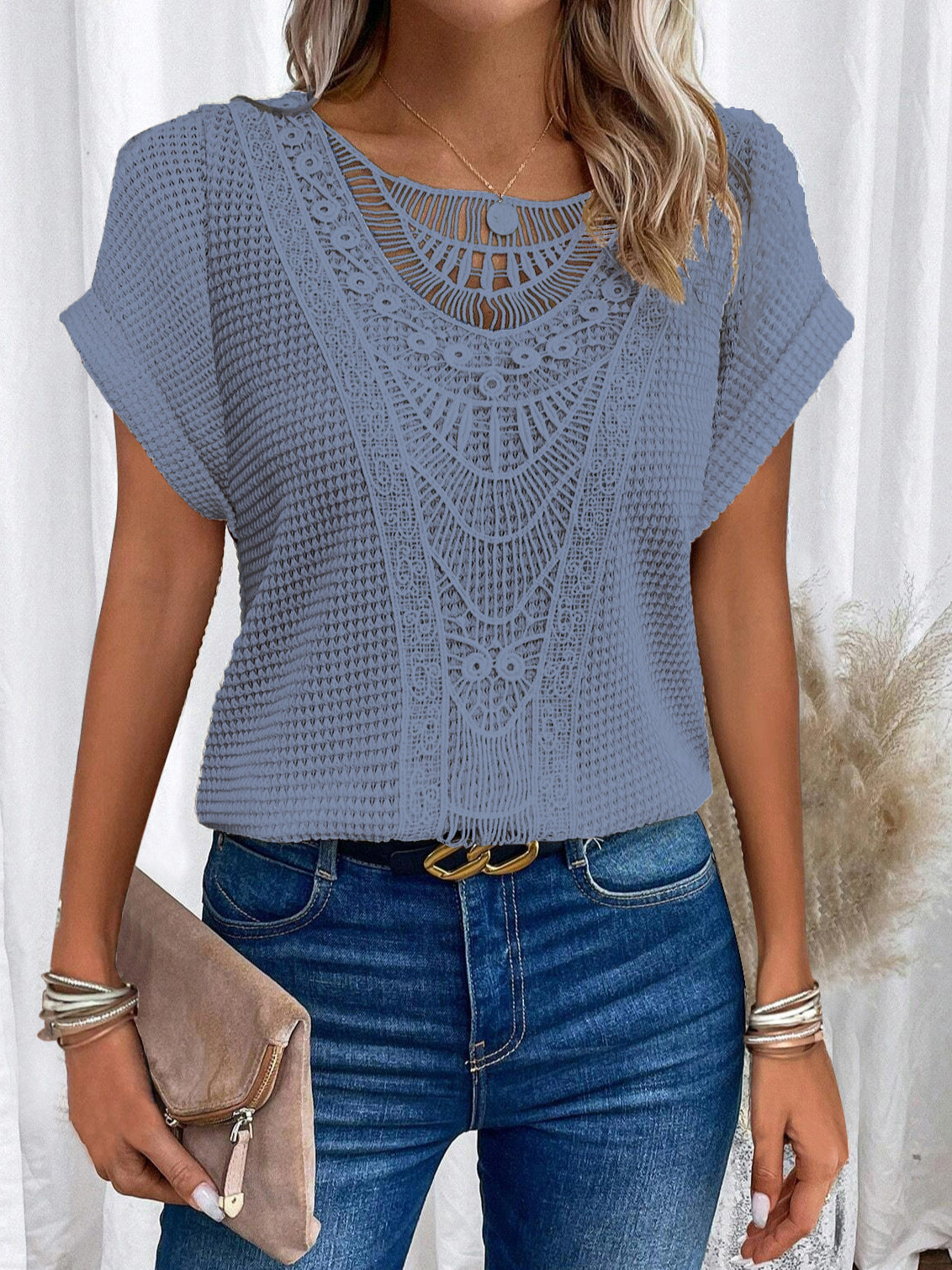 Magnolia™ | Short-Sleeve Top with Lace Details
