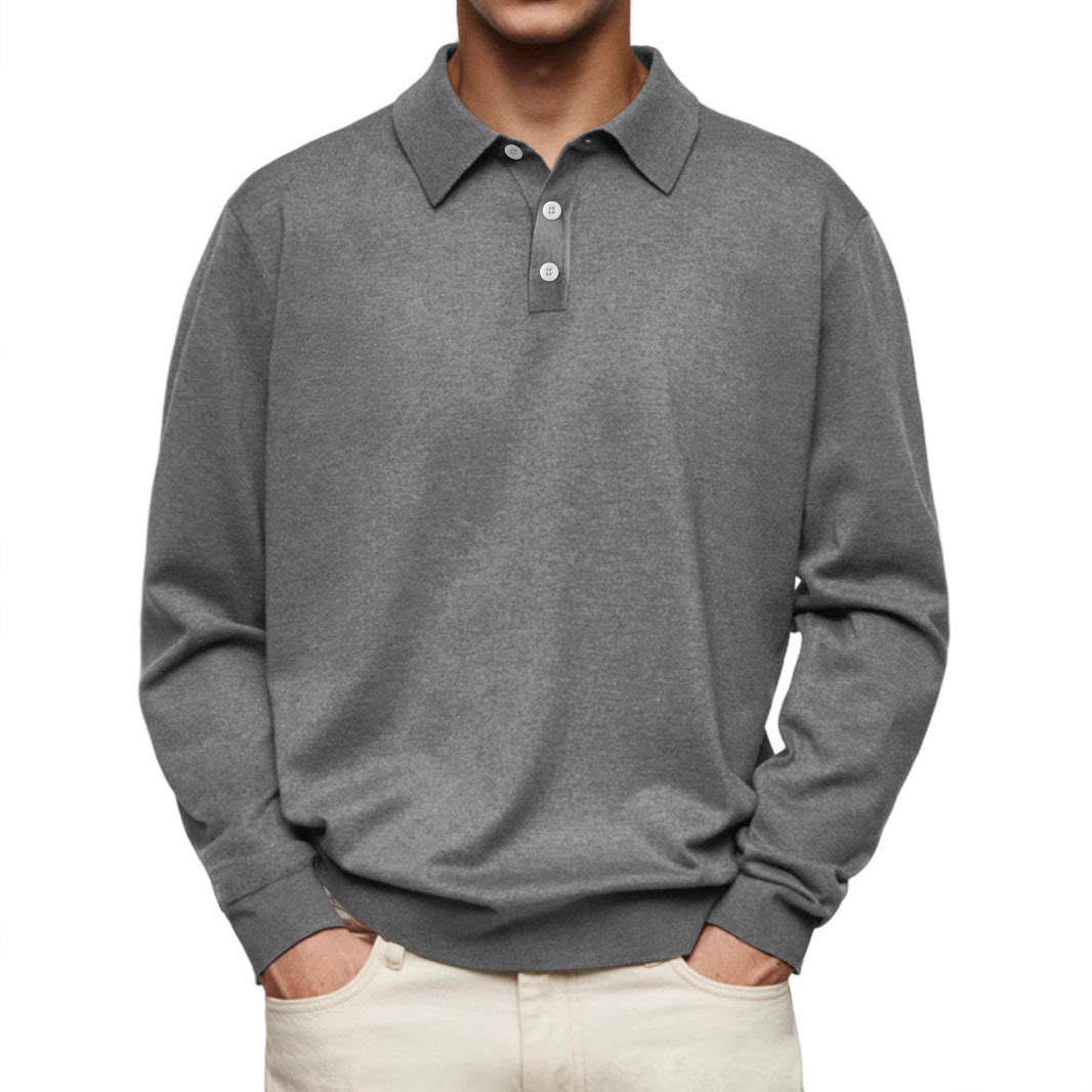 WW | Polo Shirt Relaxed Fit Long Sleeves Soft Knit Fabric Breathable Fabric