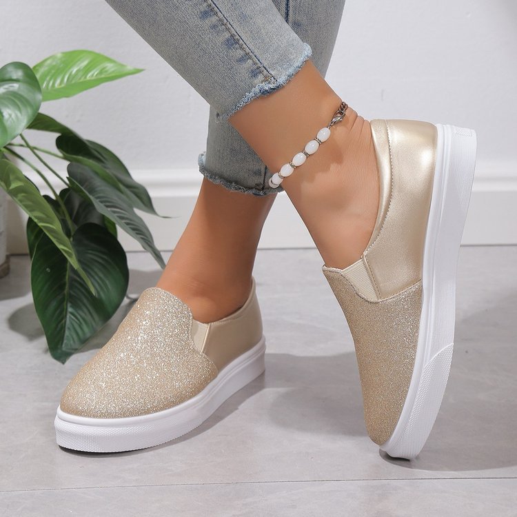 Damen Glitzer-Slip-On Sneakers W&W