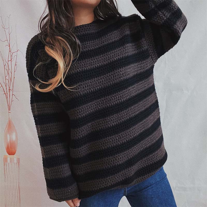 WW | Gestreifter Strickpullover mit Modernem Stil