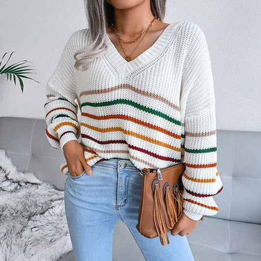 WW | Gestreifter Strickpullover mit Modernem Charme