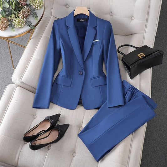 WW | Blazer Set Tailored Fit Single-Breasted Straight Pants Formal OutPassform