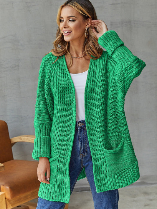 WW | Übergroßer Strickstrickjacke Für Komfortable Styles