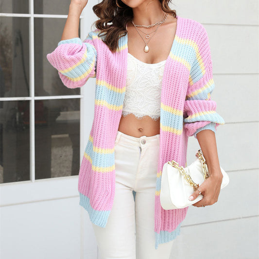 WW | Gestreifte Strickjacke mit Modernem Look