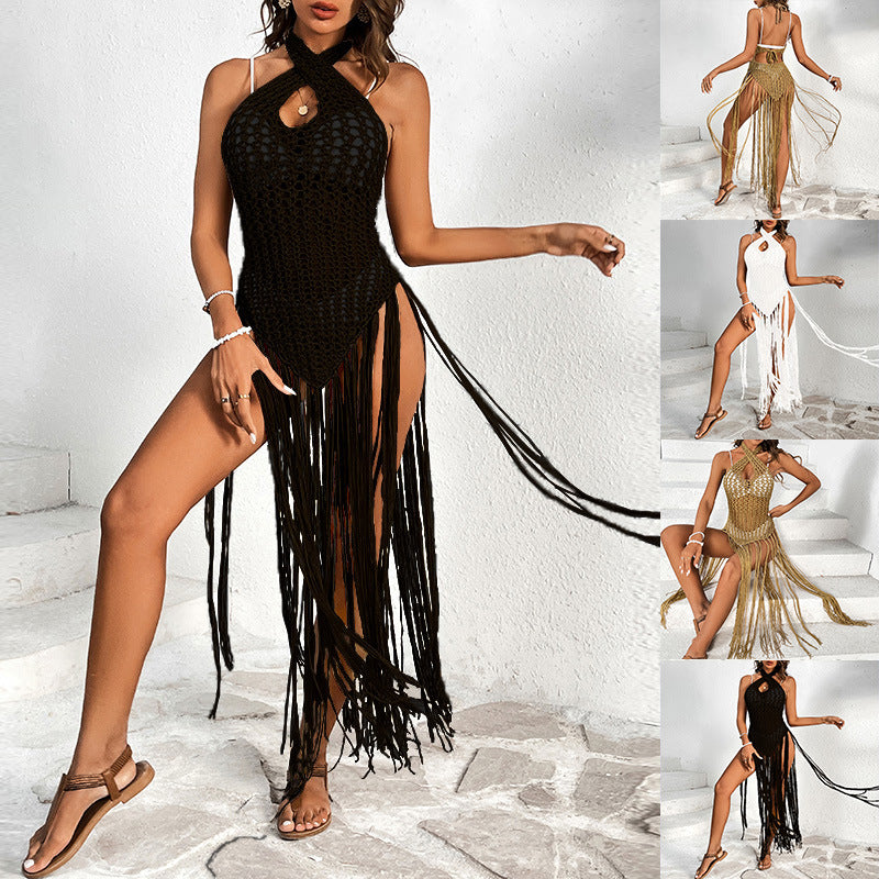 Women's Crocheted Fringe Swimsuit Cover-ups WW