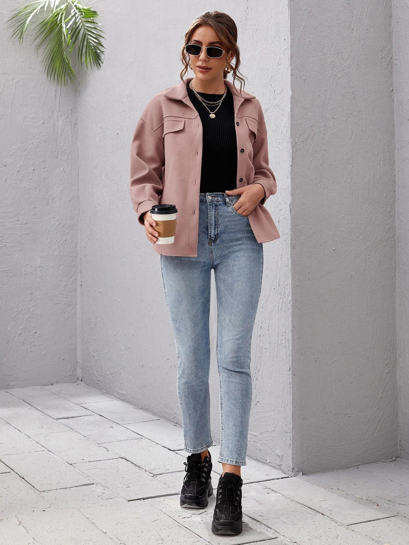 WW | Wollmischjacke - Leicht & Warm - Weicher Wollmischstoff - Alltäglicher Herbststil