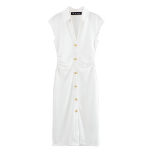 Damen Hemdblusenkleid mit edlen Knopfdetails und elegantem Schnitt WW
