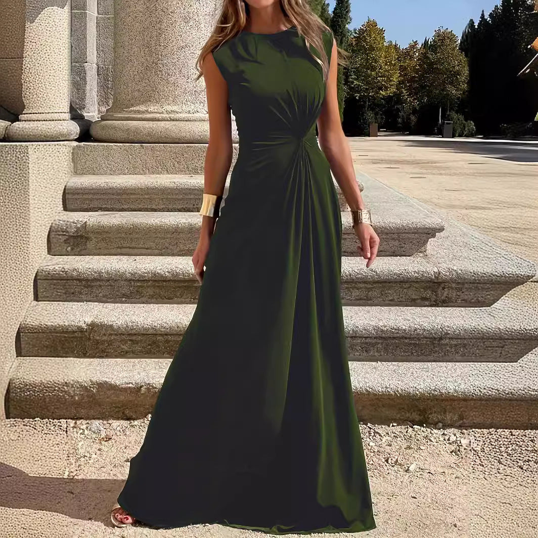 WW | Elegantes Langarmkleid mit Revers und glattem V-Ausschnitt für Frauen