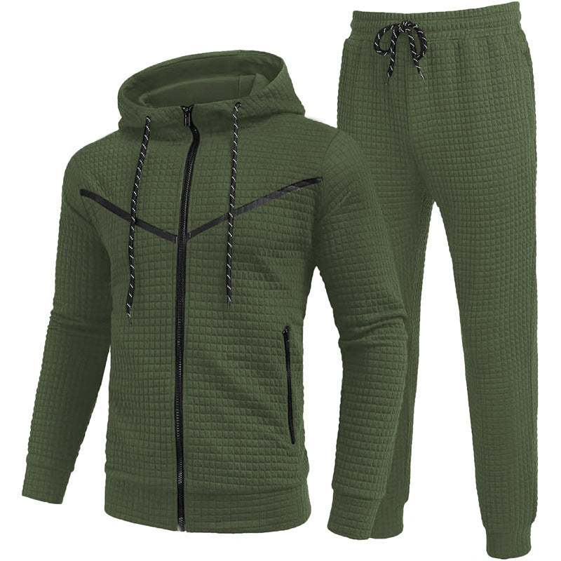 Herren Fleece-Jogginganzug mit strukturiertem Design WW