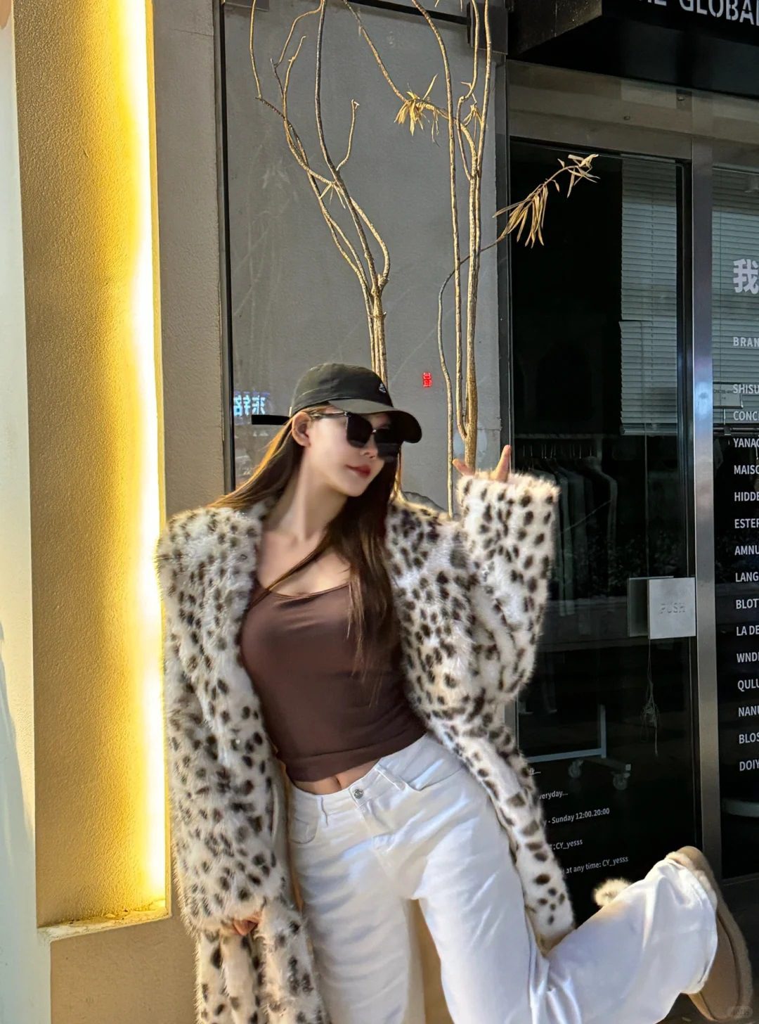 WW | Leopard Print Mantel - Kühnes Statement-Stück - Plüsch Kunstfell - Winter Glam