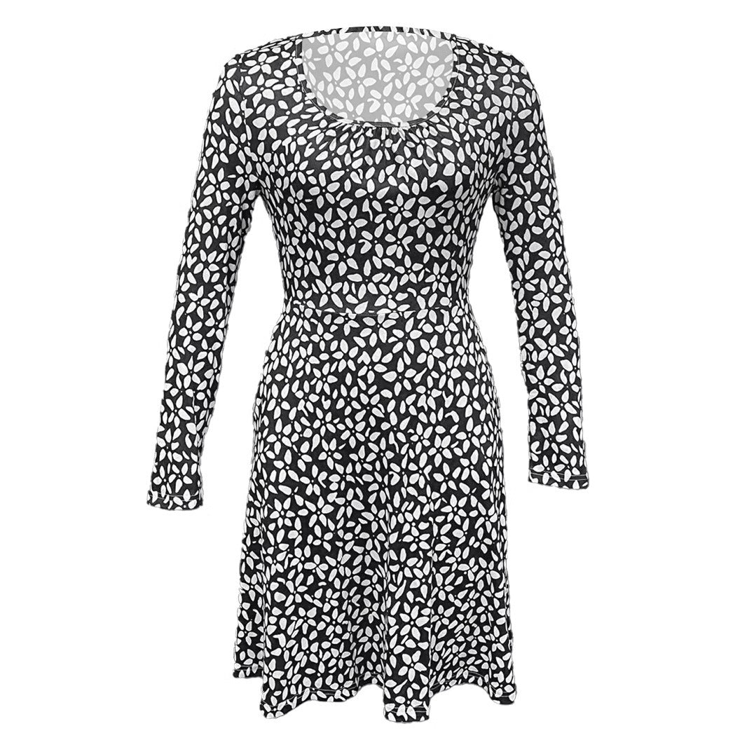 Damen Blusenkleid mit floralem Design und praktischen Taschen WW