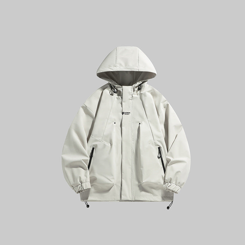 Herren multifunktionale Winterjacke mit isolierendem Fleecefutter und verstellbarer Kapuze WW