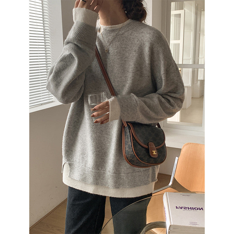 WW | Grey and white oversized sweater