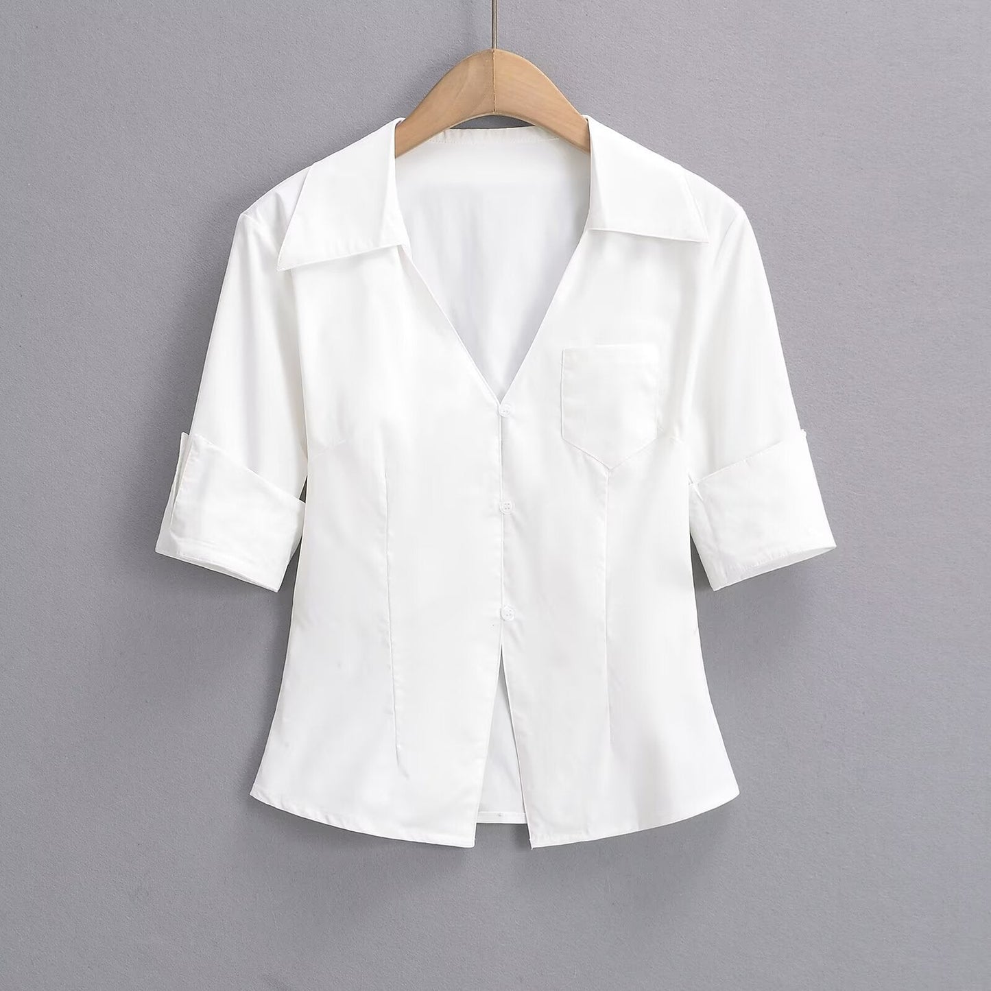 Damen Bluse mit klassischem Revers und zeitlosem Schnitt WW